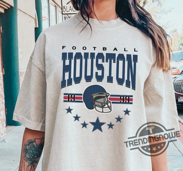 Houston Football Sweatshirt Vintage Style Houston Football Crewneck Football Sweatshirt Houston Crewneck Football Fan Gift trendingnowe.com 1