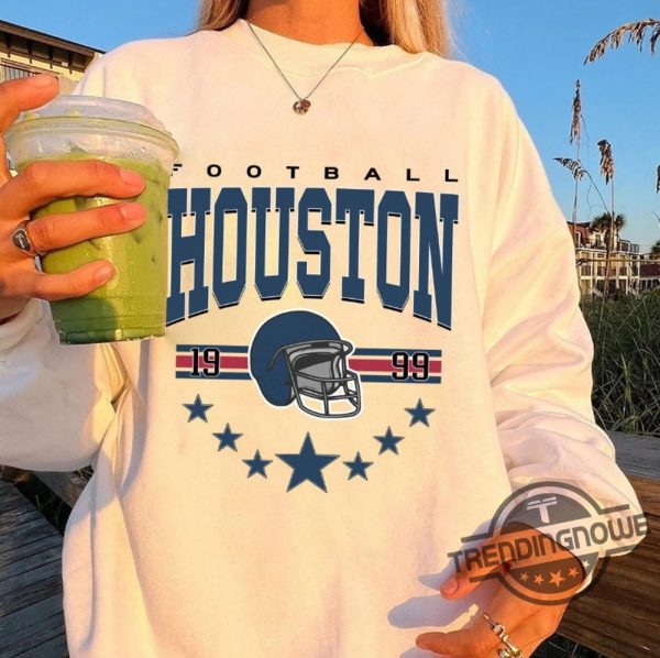 Houston Football Sweatshirt Vintage Style Houston Football Crewneck Football Sweatshirt Houston Crewneck Football Fan Gift trendingnowe.com 2