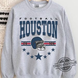 Houston Football Sweatshirt Vintage Style Houston Football Crewneck Football Sweatshirt Houston Crewneck Football Fan Gift trendingnowe.com 3