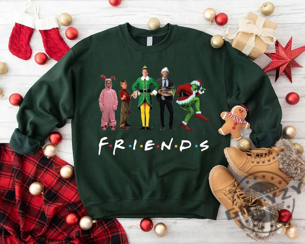 Christmas Movie Grinch Shirt Christmas Grinch Sweatshirt Vintage Movie Friends Tshirt Movie Lover Hoodie Christmas Couples Shirt