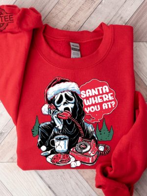 Retro Santa Where U At Funny Sweatshirt Vintage Santa Sweatshirt Retro Scream Santa Shirt Holiday Clothing Women Gift For Woman revetee 4