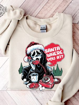 Retro Santa Where U At Funny Sweatshirt Vintage Santa Sweatshirt Retro Scream Santa Shirt Holiday Clothing Women Gift For Woman revetee 7