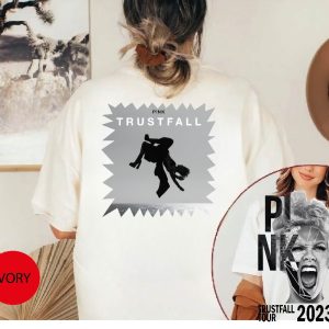 Pink Trustfall Tour 2023 Trustfall Album Tee Pink Singer Tour Music Festival Shirt Concert Apparel Tour Tshirt Pink Music revetee 4