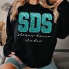 Sloans Dance Studio Shirt Faux Embroidered Faux Fake Teal Sequin Look Black Bella Unisex Fit revetee 1