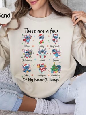 Stitch Christmas These Are A Few Of My Favorite Things Shirt Cute Disney Santa Stitch Christmas Balloon Sweater Wdw Vacation Family Gifts revetee 2