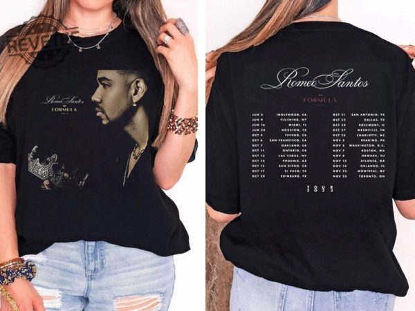 Romeo Santos 2023 Tour Formula Vol3 Shirt Romeo Santos Fan Shirt Formula Vol3 Album 2023 Concert Shirt Romeo Santos Shirt revetee 1