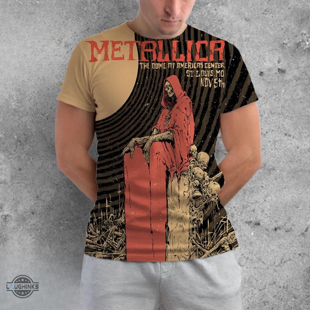 Metallica St Louis Shirt Sweatshirt Hoodie Mens Womens Metallica Pantera St Louis Dome Concert World Tour 2023 All Over Print Shirts Vintage Skeleton Tshirt