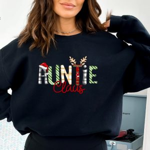 Auntie Claus Sweatshirt Christmas Auntie Claus Crewneck Xmas Gift For Auntie Xmas Shirt Family Claus Tee Unique revetee 6