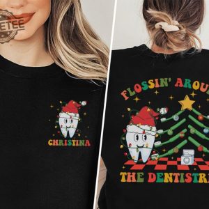Dental Christmas Shirt Dentist Office Holiday Tshirt Christmas Dental Hygienist Tee Dental Assistant Dentist Office Manager Matching Shirts Unique revetee 4 1