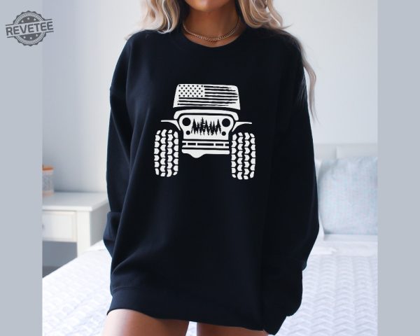 American Off Road Sweatshirt American Off Road Shirt 4X4 Sweatshirt Jeep Rubicon Sweatshirt Us Off Road Shirt Usa Flag Sweatshirt Usa Unique revetee 2