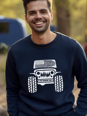 American Off Road Sweatshirt American Off Road Shirt 4X4 Sweatshirt Jeep Rubicon Sweatshirt Us Off Road Shirt Usa Flag Sweatshirt Usa Unique revetee 3