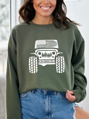 American Off Road Sweatshirt American Off Road Shirt 4X4 Sweatshirt Jeep Rubicon Sweatshirt Us Off Road Shirt Usa Flag Sweatshirt Usa Unique revetee 5