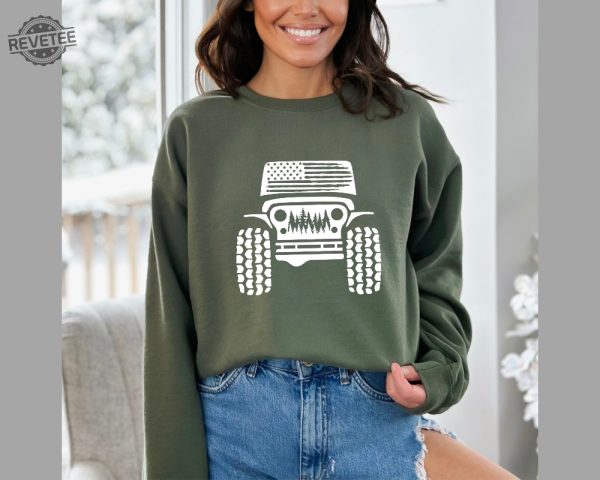 American Off Road Sweatshirt American Off Road Shirt 4X4 Sweatshirt Jeep Rubicon Sweatshirt Us Off Road Shirt Usa Flag Sweatshirt Usa Unique revetee 5