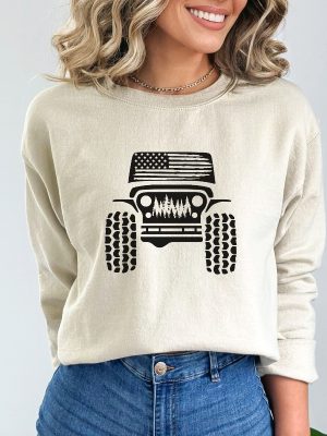 American Off Road Sweatshirt American Off Road Shirt 4X4 Sweatshirt Jeep Rubicon Sweatshirt Us Off Road Shirt Usa Flag Sweatshirt Usa Unique revetee 6