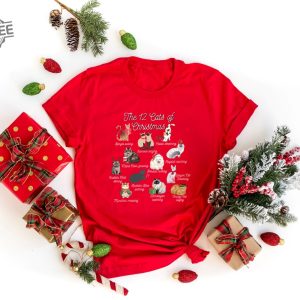 The 12 Cats Of Christmas Sweatshirt Cute Christmas Cats Shirt Christmas Cat Mom Shirt Xmas Cats Cat Lover Christmas Sweater Cat Owner Gift Unique revetee 5