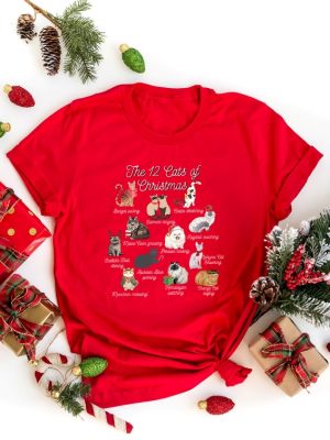 The 12 Cats Of Christmas Sweatshirt Cute Christmas Cats Shirt Christmas Cat Mom Shirt Xmas Cats Cat Lover Christmas Sweater Cat Owner Gift Unique revetee 5