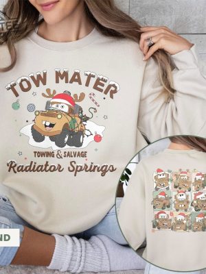 Disney Cars Christmas Sweatshirt Tow Mater Christmas Shirt Cars Land Christmas Shirt Disneyworld Shirts Disney Cars Land Trip Shirt Unique revetee 5