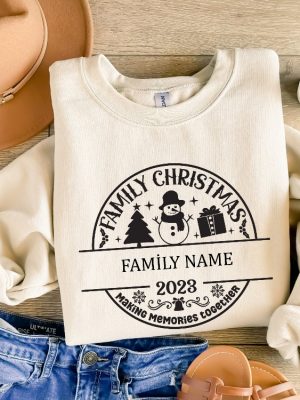 Family Christmas Sweatshirt Custom Family Christmas Christmas Gifts Family Christmas 2023 Making Memories Together Personalized Gift Unique revetee 4