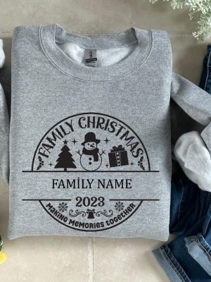 Family Christmas Sweatshirt Custom Family Christmas Christmas Gifts Family Christmas 2023 Making Memories Together Personalized Gift Unique revetee 6