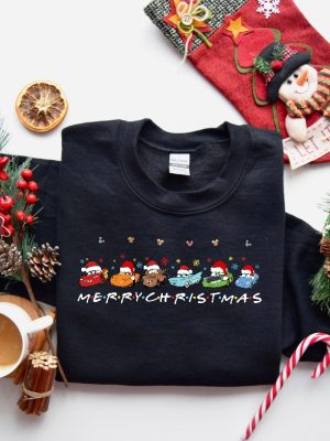 Merry Christmas Disney Cars Sweatshirt Lightning Mcqueen Christmas Sweater Christmas Tee For Kids Christmas Gifts Disney Christmas Shirt Unique revetee 3