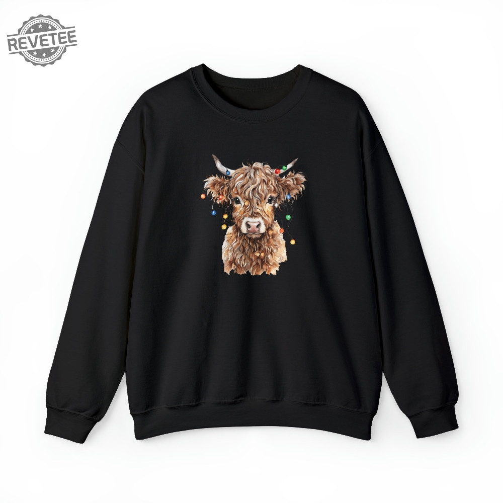 Highland Cow Christmas Sweatshirt Cow Christmas Sweater Western Cow Sweatshirt Highland Cow Gift For Her Cow Christmas Gift Unique