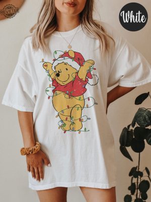 Vintage Pooh Christmas Light Sweatshirt The Most Wonderful Time Of The Year Winnie The Pooh Christmas Lights Sweatshirt Pooh Sweatshirt Unique revetee 3