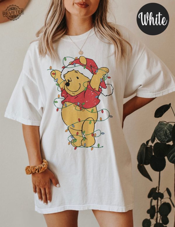 Vintage Pooh Christmas Light Sweatshirt The Most Wonderful Time Of The Year Winnie The Pooh Christmas Lights Sweatshirt Pooh Sweatshirt Unique revetee 3