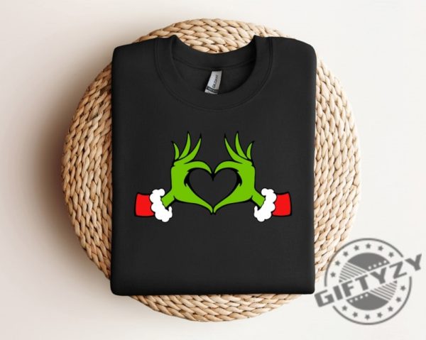 Christmas Shirt Grinch Sweatshirt Dr. Seuss Outfit Christmas Gifts Heart Hands Graphic Tshirt Xmas Hoodie Holiday Shirt giftyzy 4