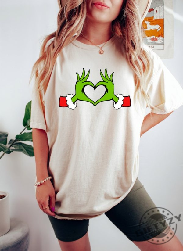 Christmas Shirt Grinch Sweatshirt Dr. Seuss Outfit Christmas Gifts Heart Hands Graphic Tshirt Xmas Hoodie Holiday Shirt giftyzy 6