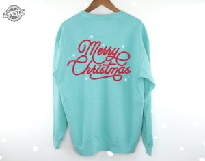 Merry Christmas Sweatshirt Womens Christmas Shirt Holiday Crewneck Pullover Festive Sweatshirt Cozy Holiday Sweater Unique revetee 2