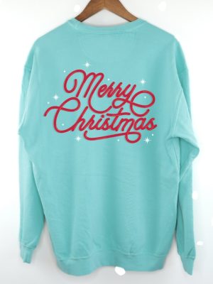 Merry Christmas Sweatshirt Womens Christmas Shirt Holiday Crewneck Pullover Festive Sweatshirt Cozy Holiday Sweater Unique revetee 2