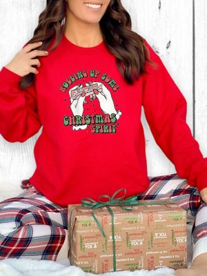 Rolling Up Some Christmas Spirit Sweatshirt Skeleton Hand Sweatshirt Christmas Sweatshirt Funny Christmas Sweatshirt Christmas Cake Shirt Unique revetee 2