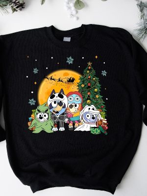 Bluey Family Christmas Funny Sweatshirt Bluey Family Merry Christmas 2023 Sweater For Family Bluey Family Christmas Gift For Kids Unique revetee 2