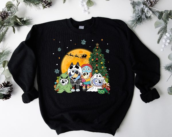 Bluey Family Christmas Funny Sweatshirt Bluey Family Merry Christmas 2023 Sweater For Family Bluey Family Christmas Gift For Kids Unique revetee 2