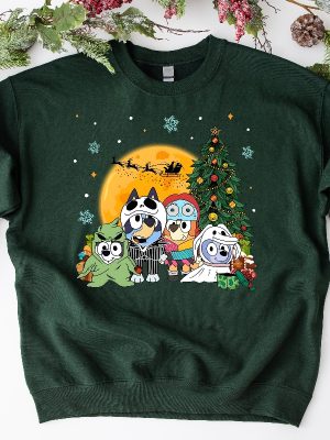 Bluey Family Christmas Funny Sweatshirt Bluey Family Merry Christmas 2023 Sweater For Family Bluey Family Christmas Gift For Kids Unique revetee 3