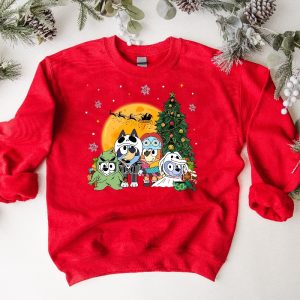 Bluey Family Christmas Funny Sweatshirt Bluey Family Merry Christmas 2023 Sweater For Family Bluey Family Christmas Gift For Kids Unique revetee 4