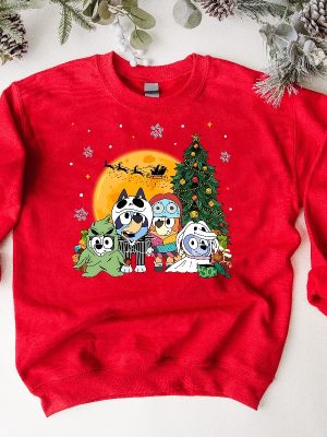 Bluey Family Christmas Funny Sweatshirt Bluey Family Merry Christmas 2023 Sweater For Family Bluey Family Christmas Gift For Kids Unique revetee 4