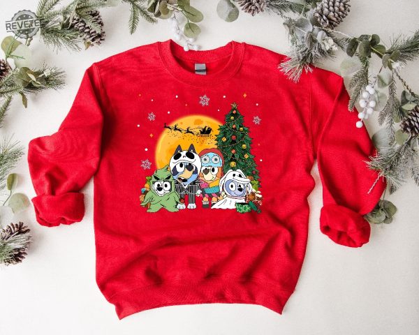 Bluey Family Christmas Funny Sweatshirt Bluey Family Merry Christmas 2023 Sweater For Family Bluey Family Christmas Gift For Kids Unique revetee 4