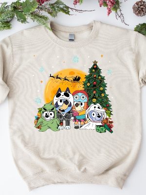 Bluey Family Christmas Funny Sweatshirt Bluey Family Merry Christmas 2023 Sweater For Family Bluey Family Christmas Gift For Kids Unique revetee 5