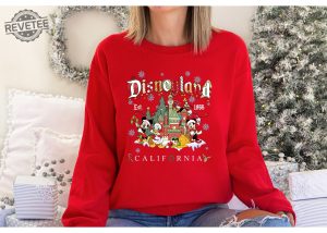 Mickey And Friends Christmas Sweatshirt Vintage Disneyland Christmas Sweatshirt Disneyland Sweatshirt Christmas Family Shirt Unique revetee 3