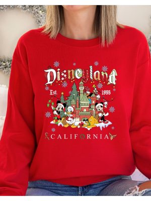 Mickey And Friends Christmas Sweatshirt Vintage Disneyland Christmas Sweatshirt Disneyland Sweatshirt Christmas Family Shirt Unique revetee 3