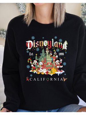 Mickey And Friends Christmas Sweatshirt Vintage Disneyland Christmas Sweatshirt Disneyland Sweatshirt Christmas Family Shirt Unique revetee 5