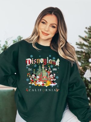 Mickey And Friends Christmas Sweatshirt Vintage Disneyland Christmas Sweatshirt Disneyland Sweatshirt Christmas Family Shirt Unique revetee 7