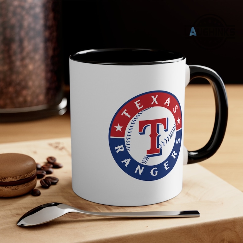 Texas Rangers Coffee Mug Camping Mug Travel Mug Accent Mug Personalized Texas Rangers Baseball Custom Name Jersey Tea Cups Mlb Christmas Gift For Fans