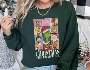 Christmas The Eras Tour Shirt Vintage 90S Christmas Movie Tshirt Nightmare Before Christmas Hoodie Christmas Family Sweatshirt Merry Grinchmas Shirt giftyzy 4