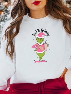 Bad And Grinchy Sweatshirt Christmas Grinch Sweatshirt Christmas Movie Shirt Just A Girl Who Loves Grinch Shirt Christmas Sweatshirt Unique revetee 2