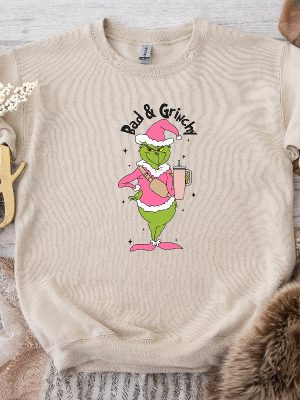 Bad And Grinchy Sweatshirt Christmas Grinch Sweatshirt Christmas Movie Shirt Just A Girl Who Loves Grinch Shirt Christmas Sweatshirt Unique revetee 3