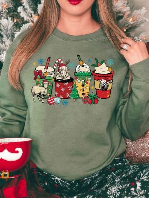 Sheep Christmas Coffee Sweatshirt Christmas Sheeps Sweater Christmas Coffee Sweatshirt Sheep Lover Christmas Tshirt Christmas Gifts Unique revetee 5