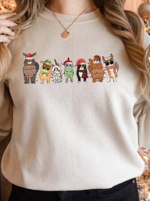 Meowy Christmas Sweatshirthappy Cat Year Shirtfunny Christmas Cat Shirtcat Christmas Sweatshirtcats Sweatshirtcat Lover Christmas Shirt Unique revetee 5