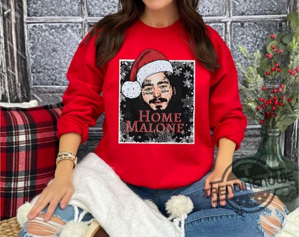 Post Malone Shirt Home Malone Sweatshirt Home Alone Sweatshirt Christmas Gift Idea Ghost Malone Shirt trendingnowe.com 3